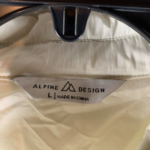 Alpine Design‎ Jacket Women's Large Ivory Cotton Quilted Long Sleeve Pocket 7226 - Picture 2 of 9
